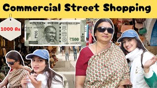 Commercial Street Shopping 🛍️ | 1000Rs Challenge | Shopping Haul with Mom | Bangalore