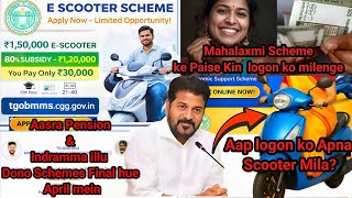 Mahalaxmi scheme ke 2500 milenge april mein| E-Scooter aap ko mila? Aasra Pension amount increase 2k