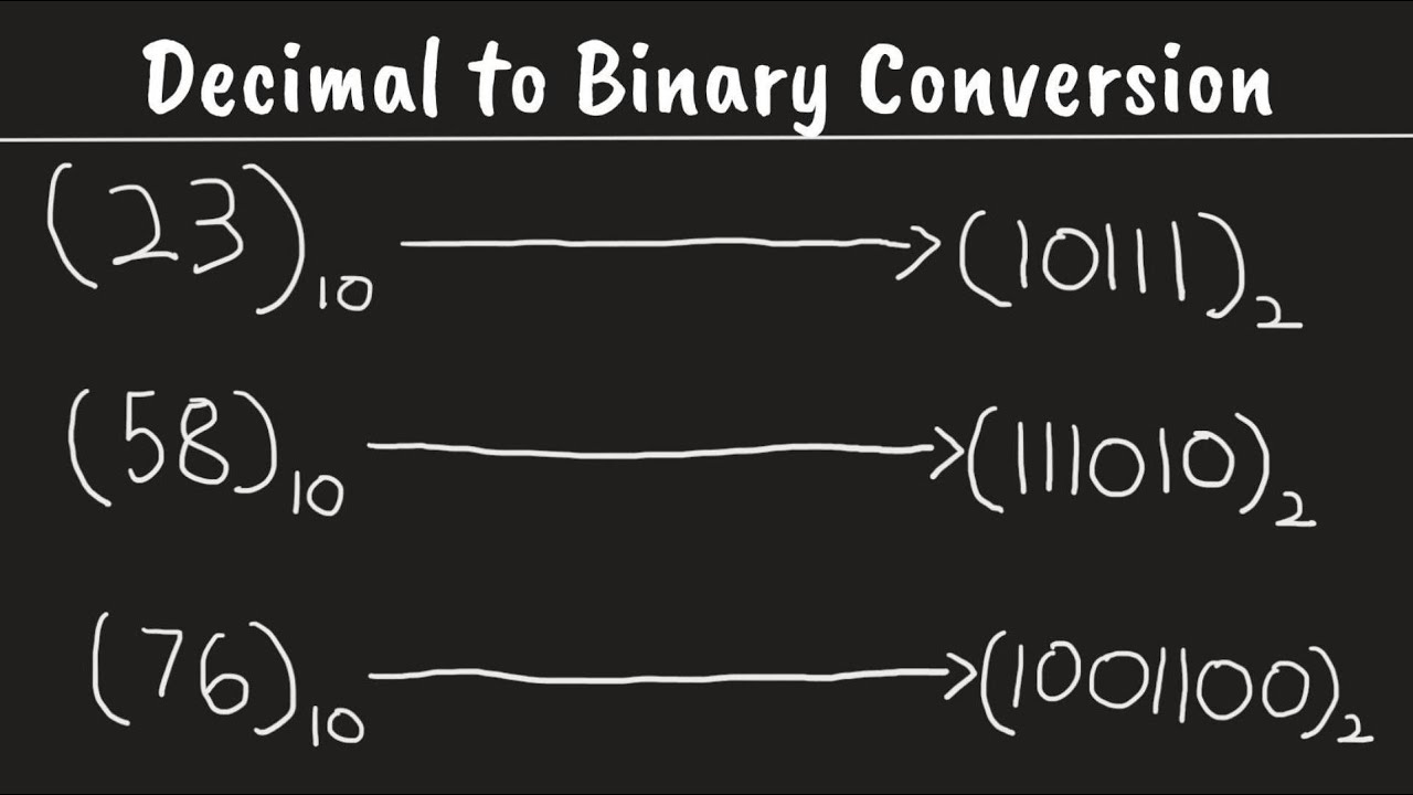 Decimal to Binary Conversion - YouTube