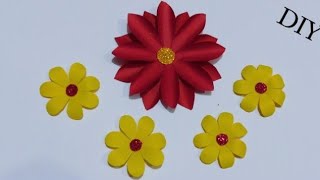 DIY Paper Flower Wall Decoration | Easy Paper Flower Craft Tutorial | Room Decor Ideas