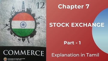 TN State Board | 12 Commerce | Chapter 7 | STOCK EXCHANGE | Part  1 | Tamil