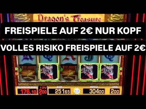 Dragons Treasure Freispiele 2€ nur Kopf Freispiele 🤑 Spielhalle Mega Gewinn Spielothek