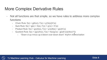 Calculus for Machine Learning