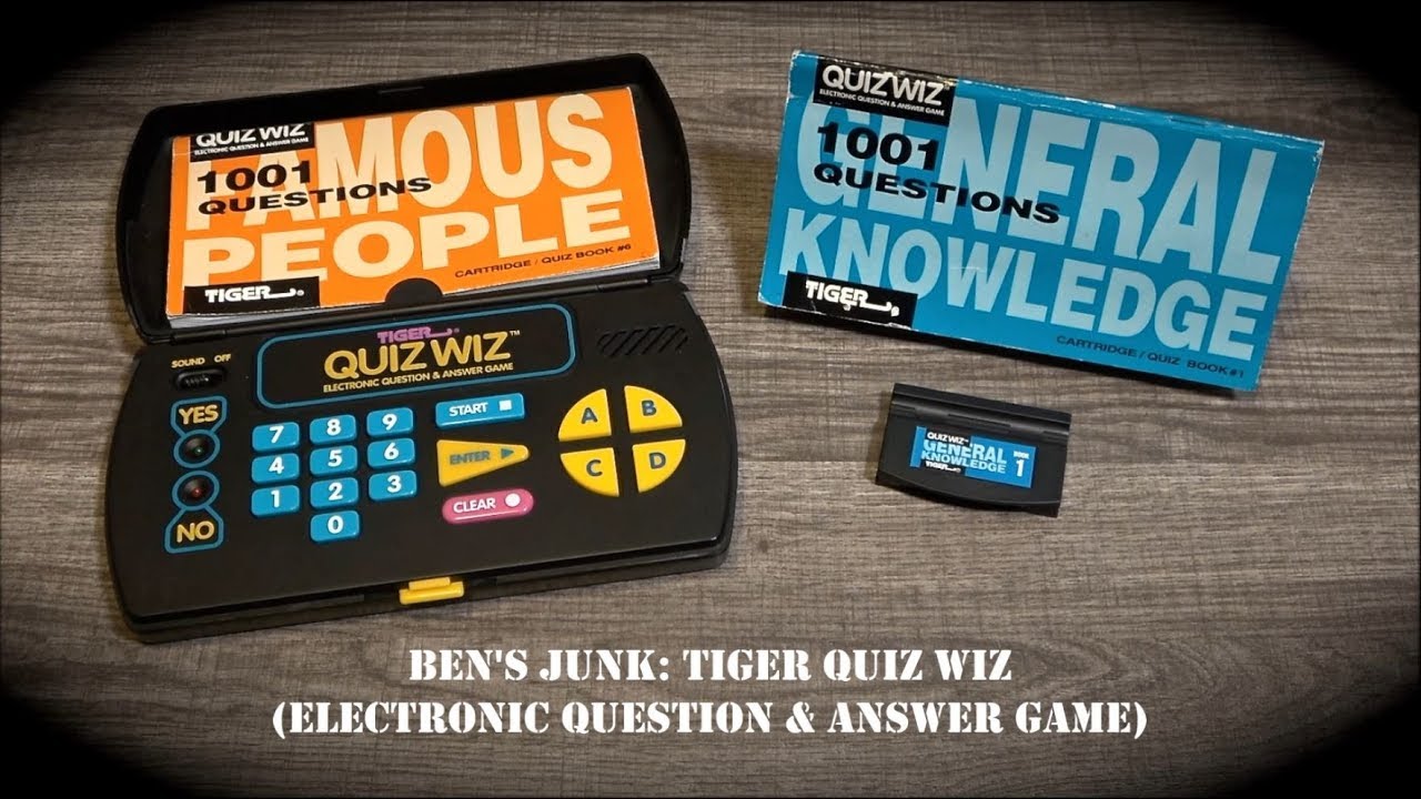 1997 Tiger QUIZ WIZ Electronic Questions Booklet w/Cartridge NEW Your Choice 