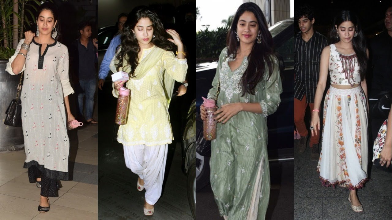 Janhvi Kapoor seems to favour Indian wear for her travel style!