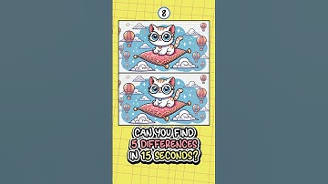 15-Second Challenge: Can You Spot the 5 Differences? | Brain Teaser Game #findthedifference