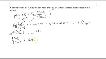 Calculating the ratio of acid to base in a buffer