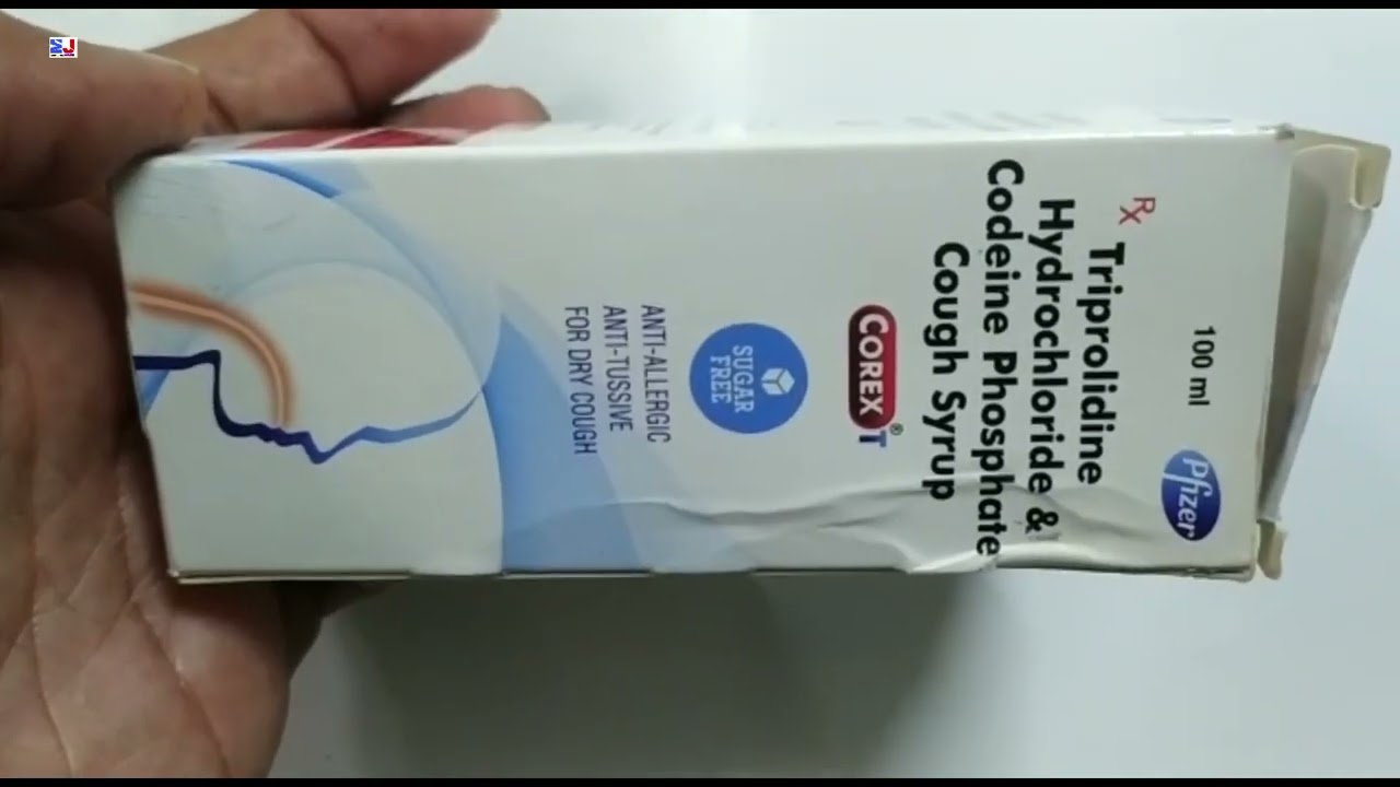 Corex T Syrup Triprolidine Hydrochloride & Codeine phosphate Cough
