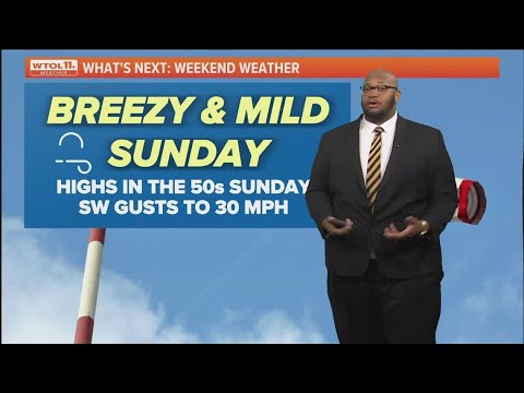 Mild weather moves in Sunday afternoon before mid-week temperature drop ...