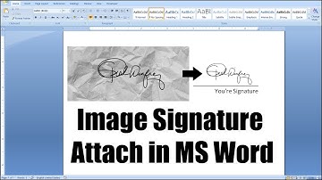 How to Attach Image Signature in MS Word 2007