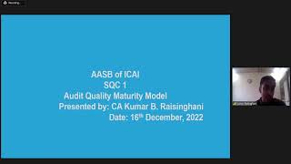 Webinar on “Quality Control (SQC 1) and Audit Quality Maturity Model (AQMM)” - 16122022