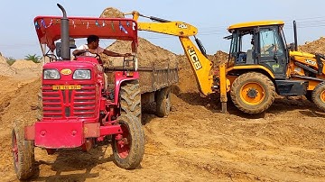 Jcb 3dx Loading Red Mud In Tractors | Mahindra Yuvo 415 DI | Newholland 4010 | Jcb Tractor Cartoon
