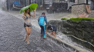 I Tried to Escape the Storm… 🌧️ But the Endless Rain Never Let Me Leave | Village Rain Walk