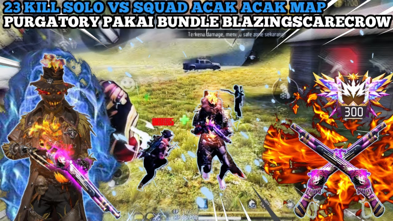 23 KILL SOLO VS SQUAD ACAK ACAK MAP PURGATORY PAKAI BUNDLE ...