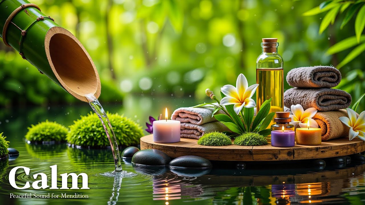 Расслабляющая музыка + успокаивающие звуки воды 🌿 Снятие бессонницы, успокоение тревоги и глубокое