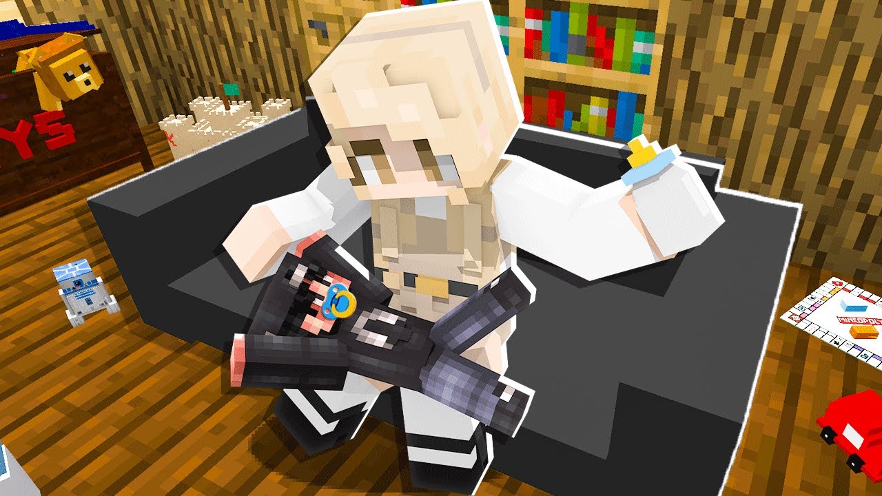 I Became a BABY in Minecraft... SHE WAS MY BABYSITTER!