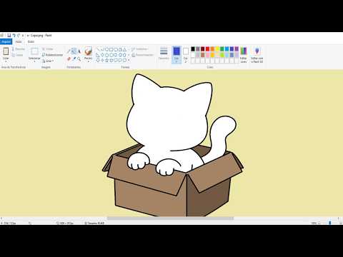 DESENHEI UM GATINHO FOFO NO PAINT. 🐱