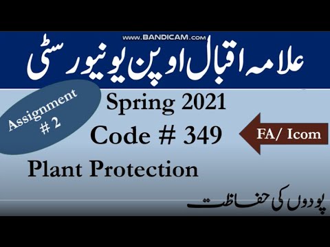 AIOU Code 349 Solved Assignment No.2 Spring  2021 || Subject: Plant Protection || Level: FA/ICom
