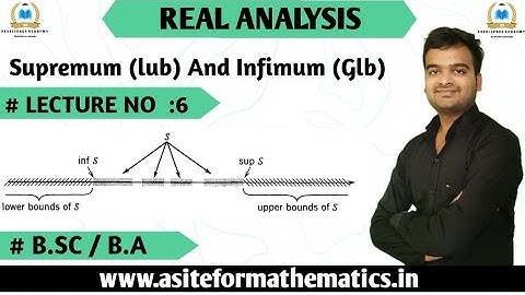 supremum and infimum of set || lub and lub of set || Real analysis ||-5