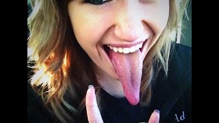 Edan Cewek Dengan Lidah Terpanjang Di Dunia Ini Suka Jilat Matanya Sendiri