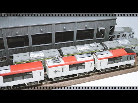 情景#1)ダイソーの車庫はコスパ最高！プチ電車シリーズの車庫とNゲージ 