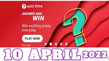 Amazon Funzone Quiz Answers Today|,10 April 2022 |Daily Quiz Time