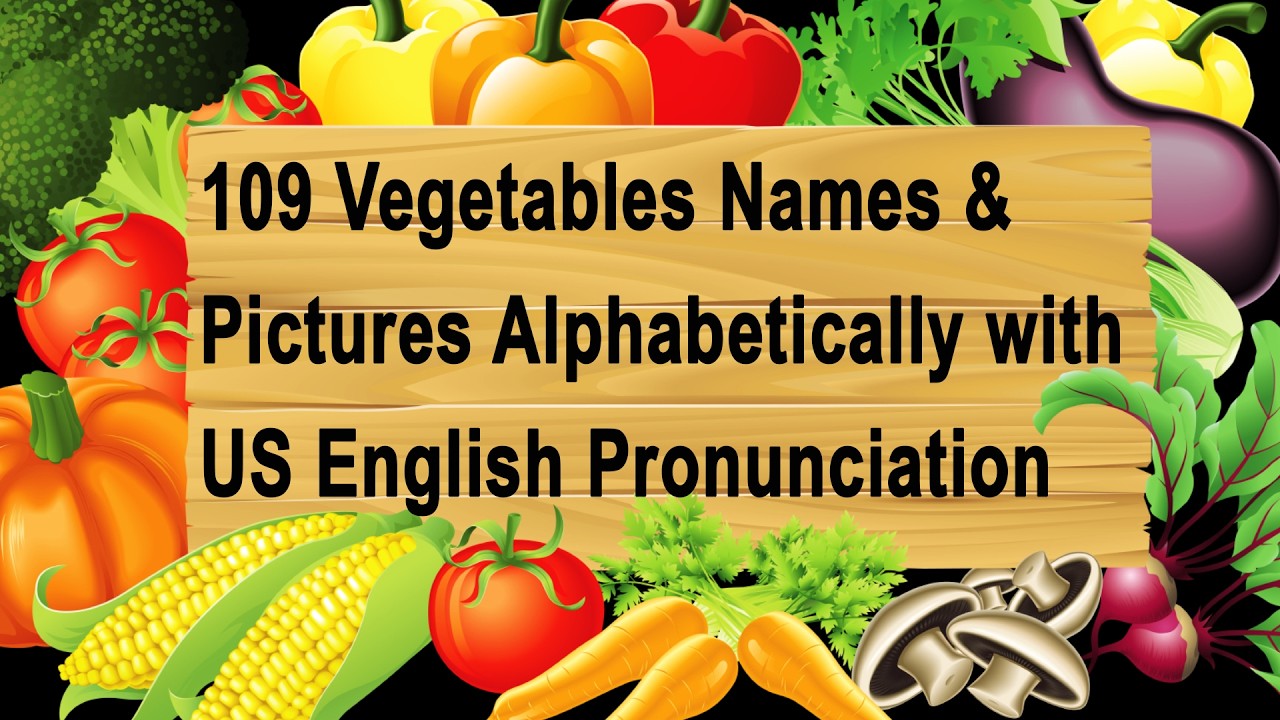 Learn English Vegetable Names with Pictures, image size:1280x720