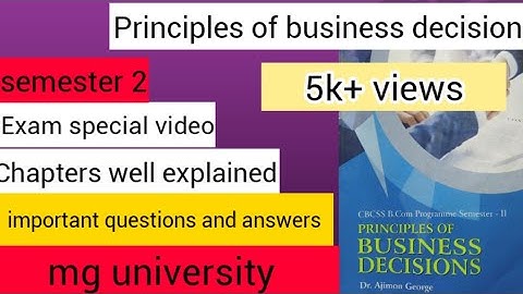 Principles of business decision| demand theory|exam special|sem 2 | mg university|virtual teaching|