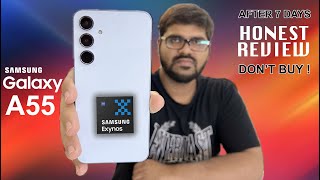Galaxy A55 Review After 7 Days Of Usage 🔥 | Honest Review | *EXYNOS 1480* KA ASLI SACH !