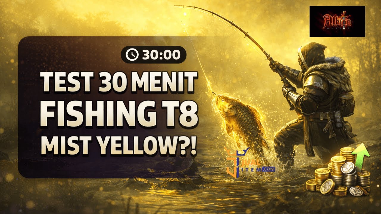 Fishing Rod T8 | 30 Menit Di Mist Yellow Zone Albion Online 2026 | Check Profit