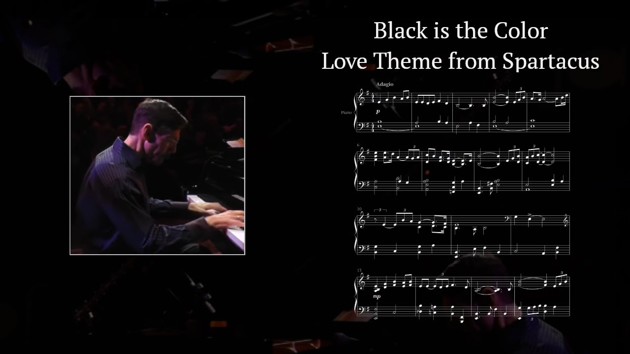 Fred Hersch - Black is the Color/Love Theme from Spartacus (Solo piano transcription)