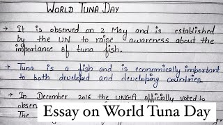 World Tuna Day | Write an Essay on World Tuna Day