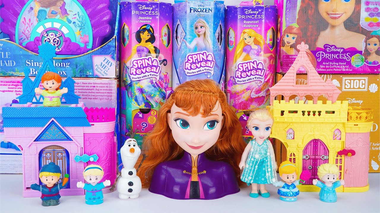 Unboxing Disney Frozen Toys Series | Anna Styling Head Playset | Princess Magic Castle Couple
