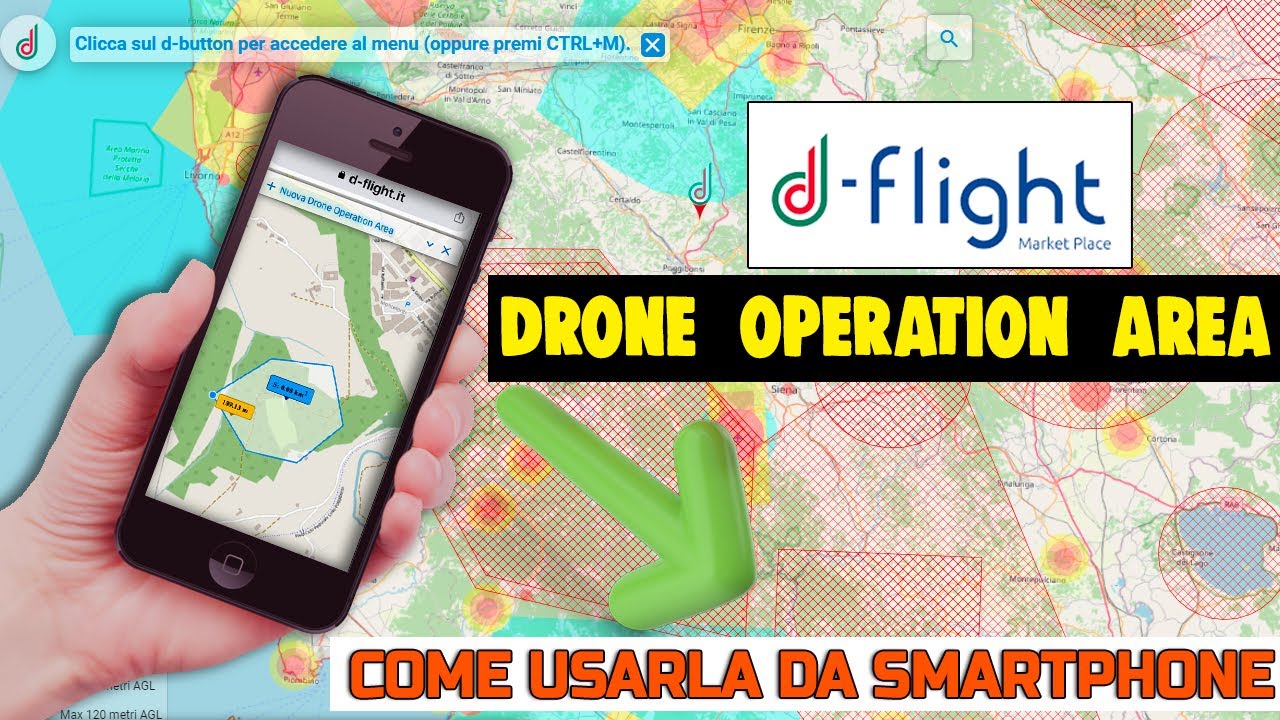 D-FLIGHT ecco la DRONE OPERATION AREA! Cos'è e come usarla da Smartphone!