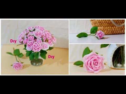 EVA'DAN GONCA GÜL VE AÇILMIŞ GÜL YAPIMI | DIY/İDEAS/DO IT YOURSELF