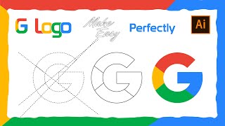 Google G logo design in adobe illustrator Easy Way #banglatutorial