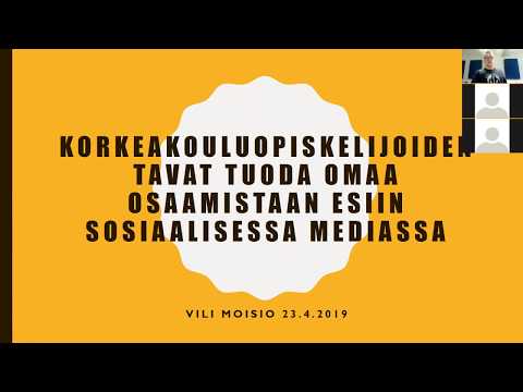 SometaDuuniin Zoom - Opiskelijoiden tavat tuoda omaa osaamistaan esiin (Vili Moisio 23.4.2019)