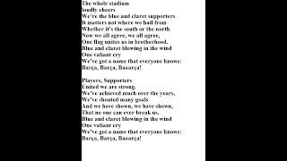Fc Barcelona Anthem With Lyrics