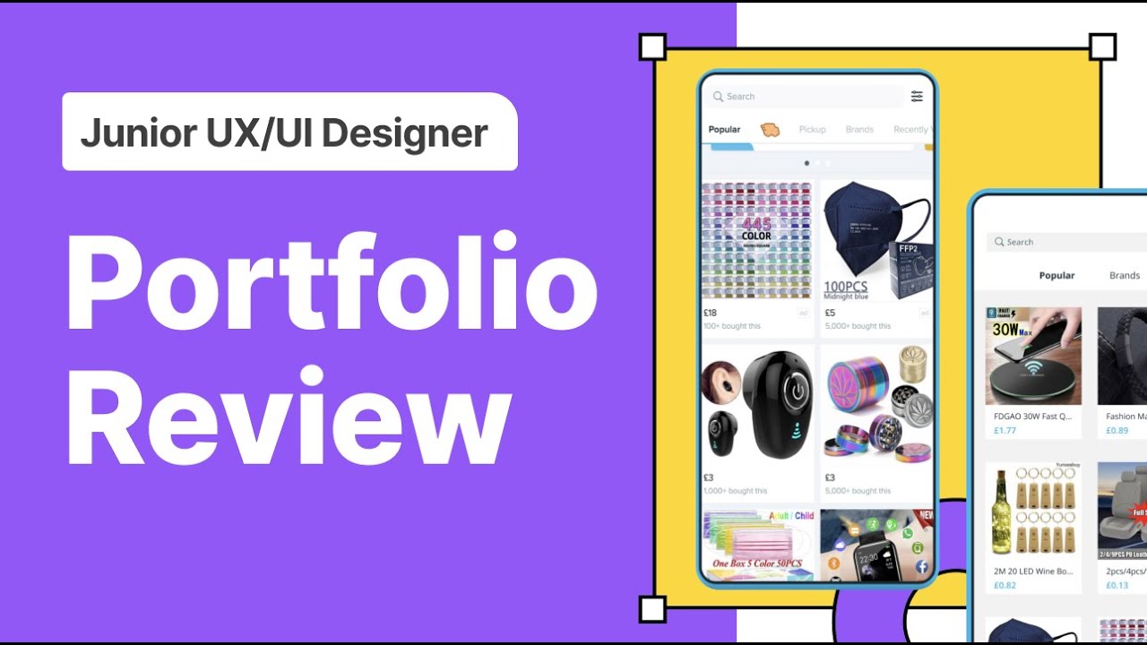 Portfolio Review + Feedback: Junior UX/UI Designer - YouTube