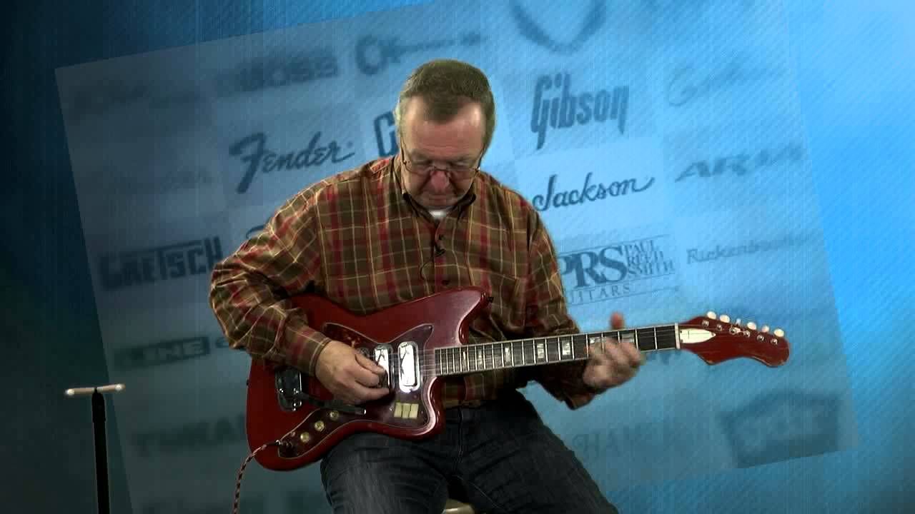 Electric Guitars - RARE 1966 Silvertone Guitar DeArmond Silverfoil Pickups w/Case  - 515-864-6136