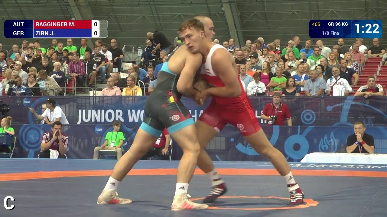 1/8 GR - 96 kg: J. ZIRN (GER) df. M. RAGGINGER (AUT) by VPO1, 2-2
