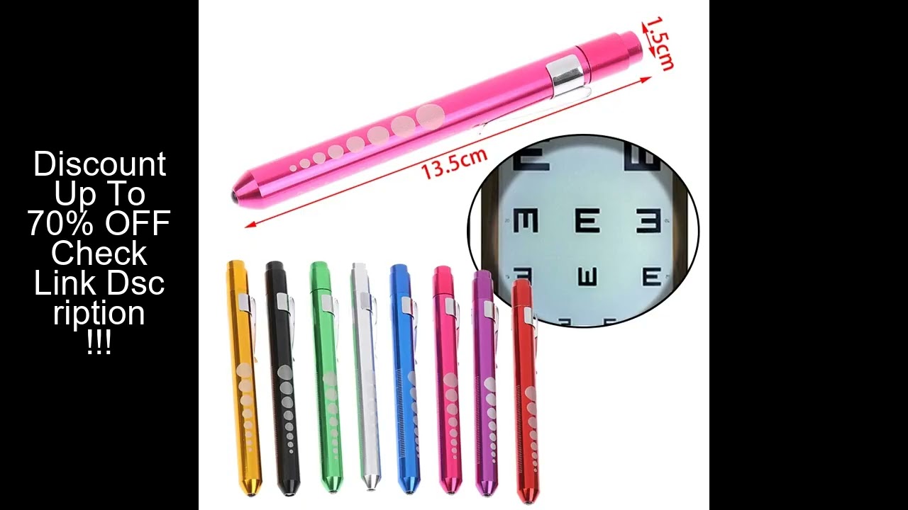 1PC LED Flashlight Work Light First Aid Pen Light Torch Lamp Pupil Gauge Measurement Portable Medica