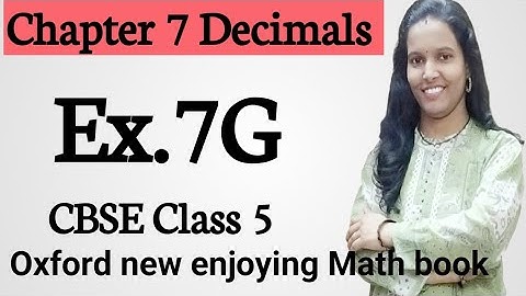 Subtraction of decimals|chapter 7 decimals Ex.7G|CBSE Class-5 math