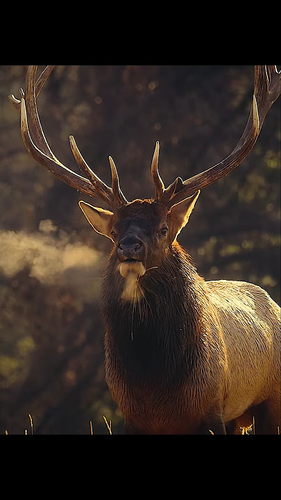 The deeper the sound of an elk, the stronger it is. #animals #wildlife #shorts