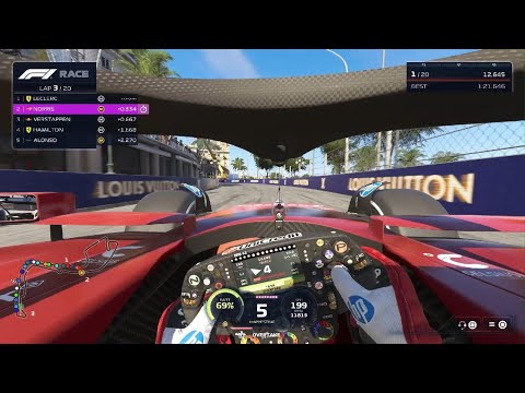 F1 25: Charles Leclerc Monaco Pole - Half Race Gameplay (no Race line) - PS5