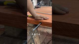 Red Rosewood Solid Wood Door| Elegant Craftsmanship with Decorative Screws #viralvideo #highcpm #usa