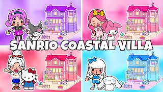 My melody vs Kuromi vs Hello Kitty vs Cinnamoroll 😱  | Toca Boca House Ideas | Toca Princess