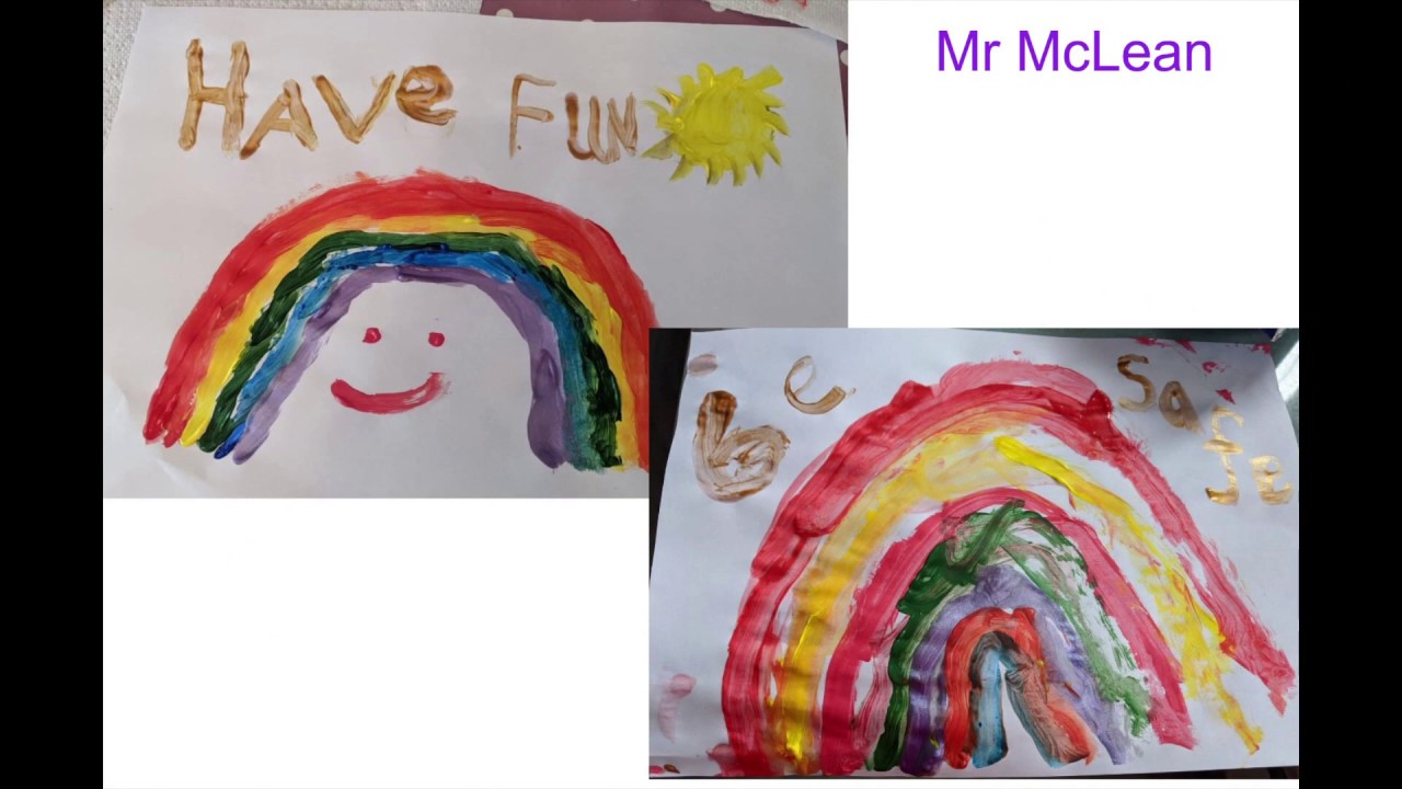 St Bride's RC Primary staff rainbows