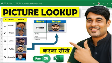 How To Create Picture Lookup In Excel | Image Vlookup लगाना सीखो 😎 | vlookup image in excel | P26