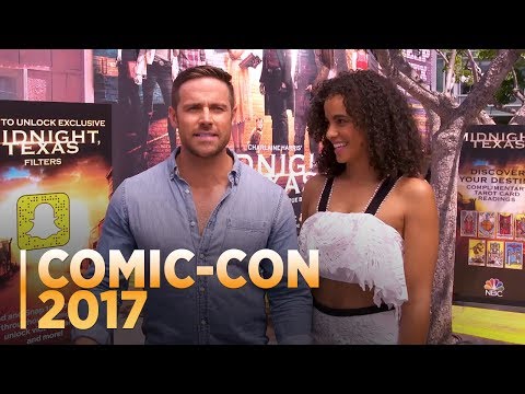 MIDNIGHT, TEXAS: Dylan Bruce and Parisa Fitz-Henley at Comic-Con 2017